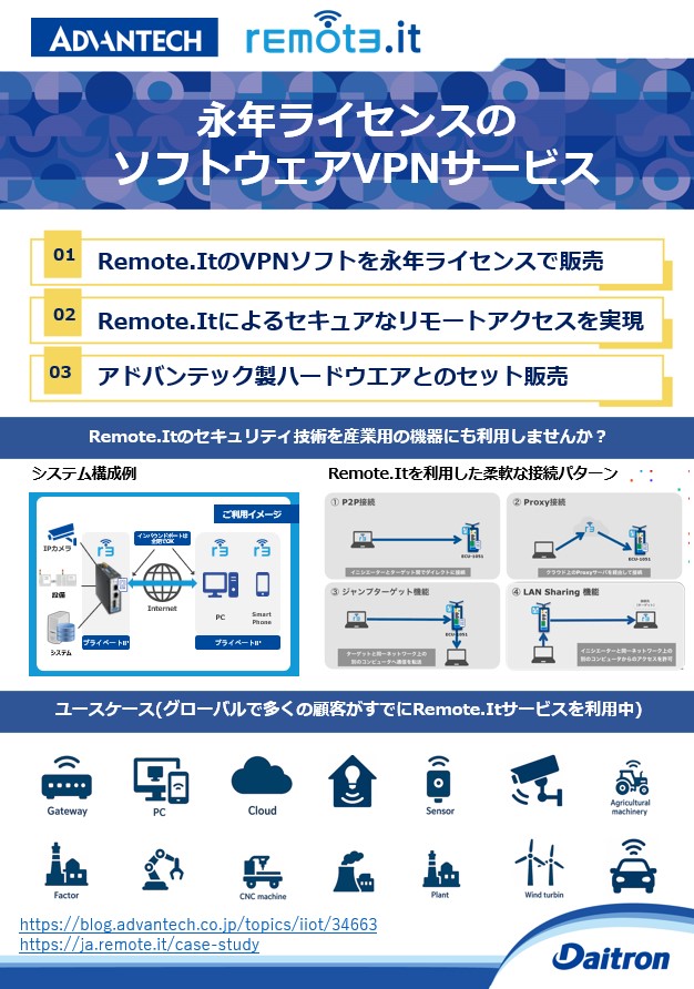 アドバンテック製 ソフトウェアVPNサービス